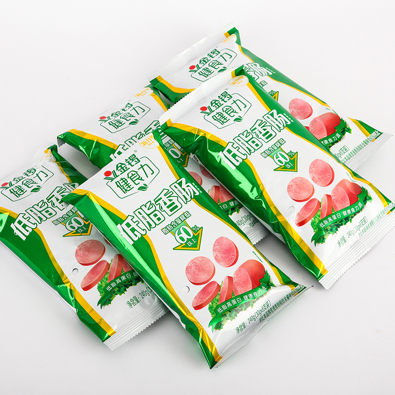 Jinluojian food power low-fat sausage 30g*10 sticks*10 bags FCL nutrition high-protein food instant noodles Mala Tang