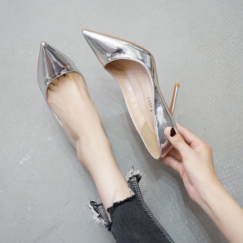 broken code clearance is not refundable don't change joker tip silver heels fine sexy nv dan xie golden wedding wedding shoes