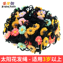  Korean older childrens hair rope cute girl flower hair ring does not hurt the hair princess head flower rubber band primary school student hair accessories