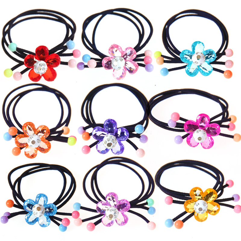 Child Hair Ring Leather Fascia Baby Princess Butterfly Knot Hair Rope Hair Ring Girl Headwear Kid Rubber Fascia Student Hair Accessories