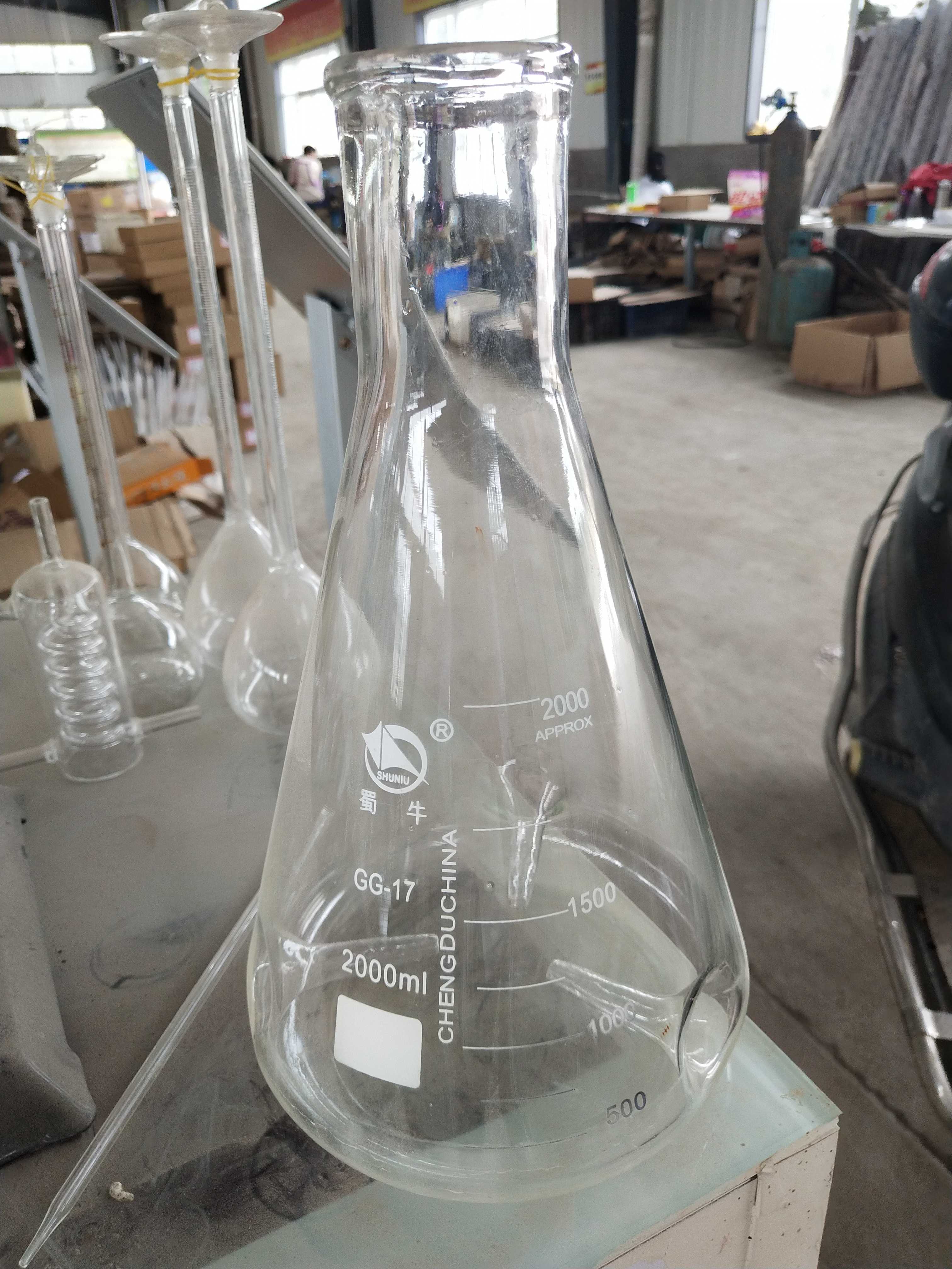 2000ml蜀牛 三刺型具挡板三角摇瓶 摇均三角烧瓶 震荡瓶