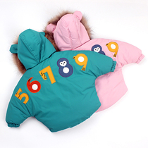 Broken code clearance baby winter cotton padded coat 1-3 years old boy child padded jacket children thickened warm jacket girls cotton padded clothes 2