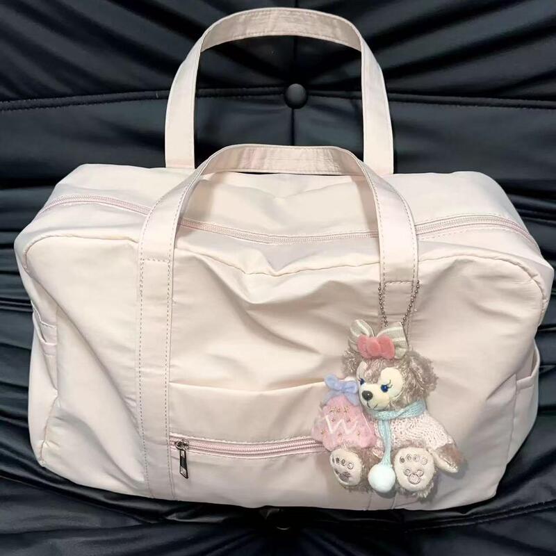 2025 New Niche Pink Tote Bag Portable Large-Capacity Short-Distance Travel Bag Hand-Held Sports Bag Gym Bag