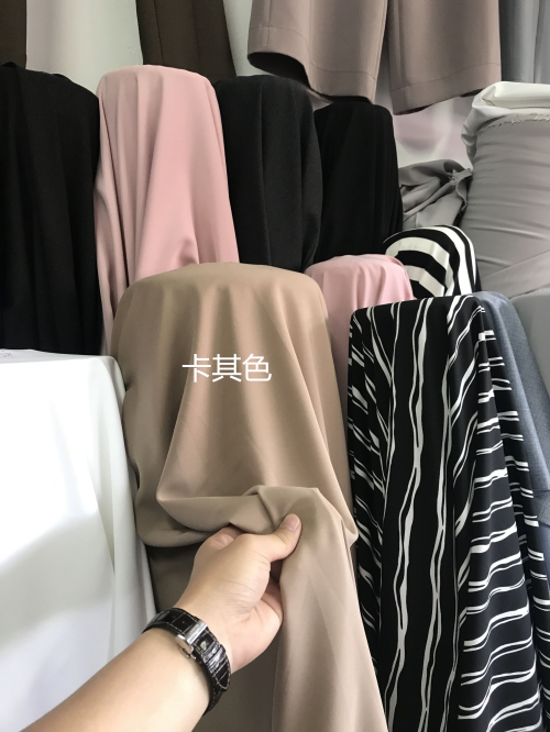 mô hình mỏng màu đen mùa hè không thấm nước để vi-bom quần âu cao cấp rộng quần chân quần váy quần ăn mặc vải quần áo - Vải vải tự làm vải thun cotton