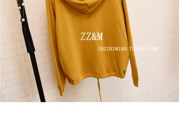 Mùa xuân 2018 mới của phụ nữ Hàn Quốc phần mỏng áo len cardigan áo len ngắn trùm đầu áo len dài tay áo thủy triều khoác cardigan