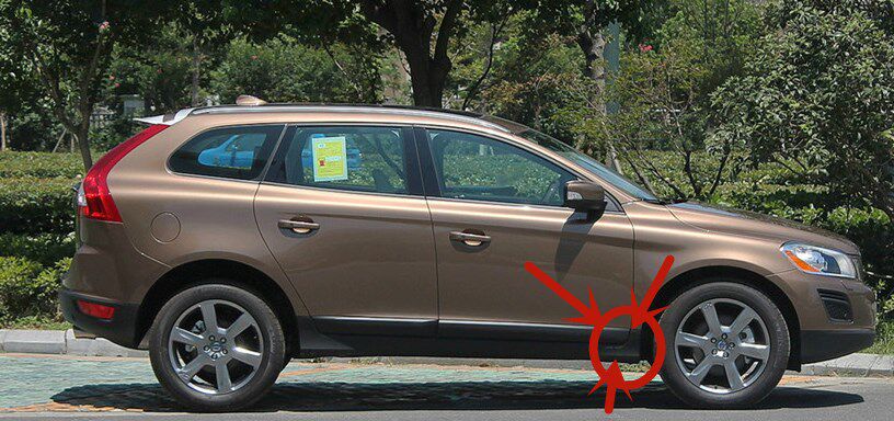 Suitable for VolvoXC60 bottom large side current blocking plug bottom side beam blocking block side skirt blocking plug lower side beam decorative cover