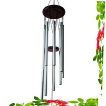 Imitation mahogany metal pipe Wind chime hanging decoration modern Japanese home pendant creative girl gift crafts anti-theft door