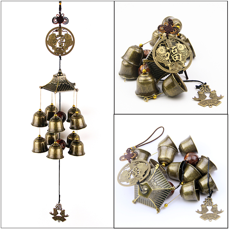 Metal wind chime hanging creative big bell bedroom Dongba town house cute gift home outdoor anti-theft copper doorbell