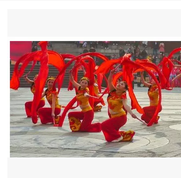喜庆秧歌红绸舞,绸子,舞蹈_大山谷图库