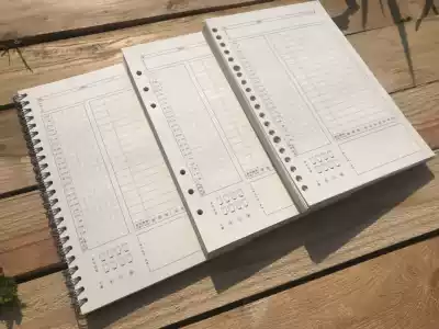 Daily plan can remember playing card timeline procrastination management postgraduate schedule bi ji ben zi refills