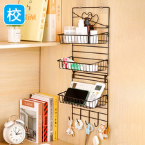 College student dormitory bedroom artifact table wrought iron multi-layer storage rack Literary simple wardrobe side pylons