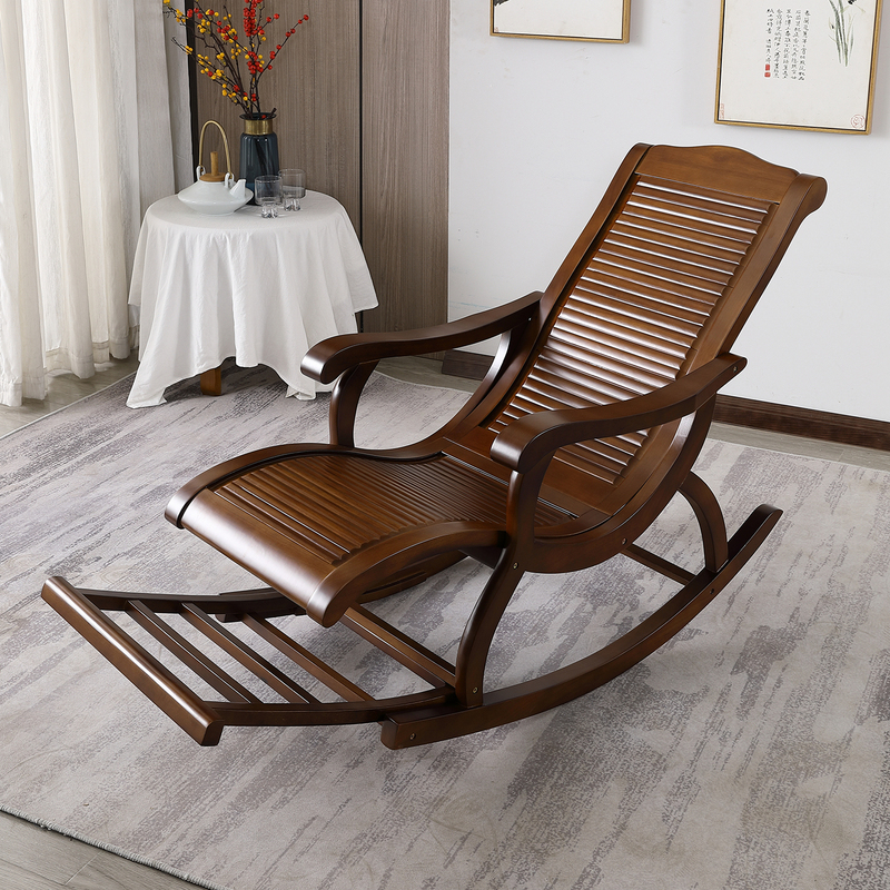 Jiamutang Solid Wood Rocking Chair, Lazy Chair, Nap Chair, Chinese-Style Balcony Leisure Recliner, Modern Simple Rocking Chair Jiamutang Solid Wood Rocking Chair, Lazy Chair, Nap Chair, Chinese-Style Balcony Leisure Recliner, Modern Simple Rocking Chair