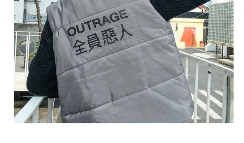 Áo vest cotton nam mùa thu đông phiên bản Hàn Quốc áo khoác không tay nam và nữ đầy đặn vest khoác nam