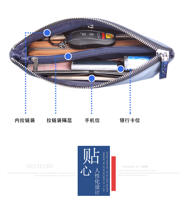 Túi xách nam mới vải thường dung tích lớn túi ly hợp Oxford vải nylon phong bì ly hợp túi xu hướng túi nam - Túi của con người túi juno