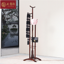 Mahogany clothes hanger floor-standing bedroom office Indonesian black rosewood coat rack solid wood new Chinese style room clothes hanger