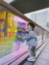 (20% off) winter new baby cartoon little lion mid-length cotton coat childrens checked coat