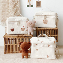 Korean ins mommy insulation bag newborn can hang baby stroller portable milk storage bag multi-functional portable lunch box bag