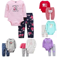 Quần áo sơ sinh cotton dài tay phù hợp với quần áo trẻ em romper túi ass quần jumpsuit body dài tay cho bé gái