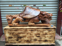 Thousand-year-old camphor wood root carving ornament dragon turtle longevity long 176 thick 65 high 142