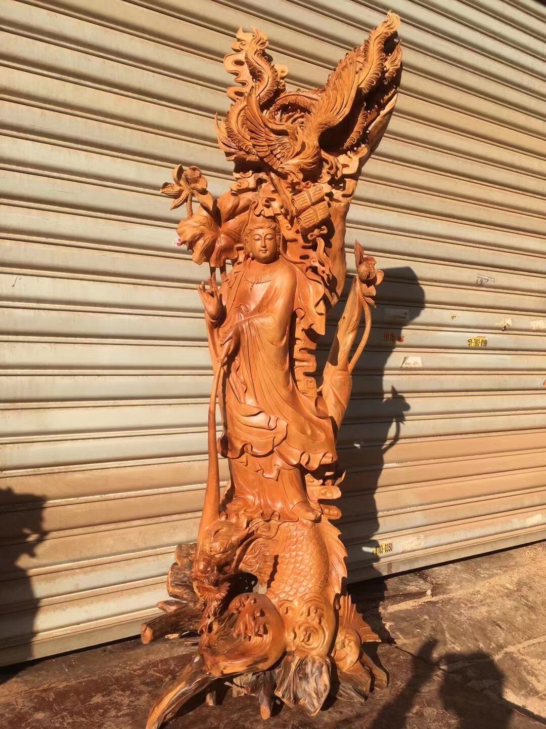Cliff Berwood Carvings Craftsmanship Gifts Swing Accessories Handmade Tree Roots Old Stock Gentian Guanyin Root Sculpture Pendulum High 205 Meters Long 73 Thick 60