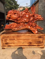 Lao flower pears root sculptures with five children Denko full handmade build high 165 meters long 150 150 wide 65 cm base height 55