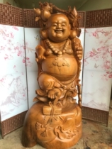 Fragrant camphor wood hand-carved Buddha living room root carving pendulum pieces whole wood carvings Millver High 205 calibre 80 superb