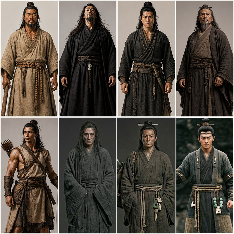 Ancient Costumes for Performances of Characters from the Xia Dynasty Such as Yu, Yao, Shun, Qi, Shao Kang, Jie, Shang Tang, Hou Yi, Han Zhe, Tai Kang, and Bo Yi Ancient Costumes for Performances of Characters from the Xia Dynasty Such as Yu, Yao, Shun, Qi, Shao Kang, Jie, Shang Tang, Hou Yi, Han Zhe, Tai Kang, and Bo Yi