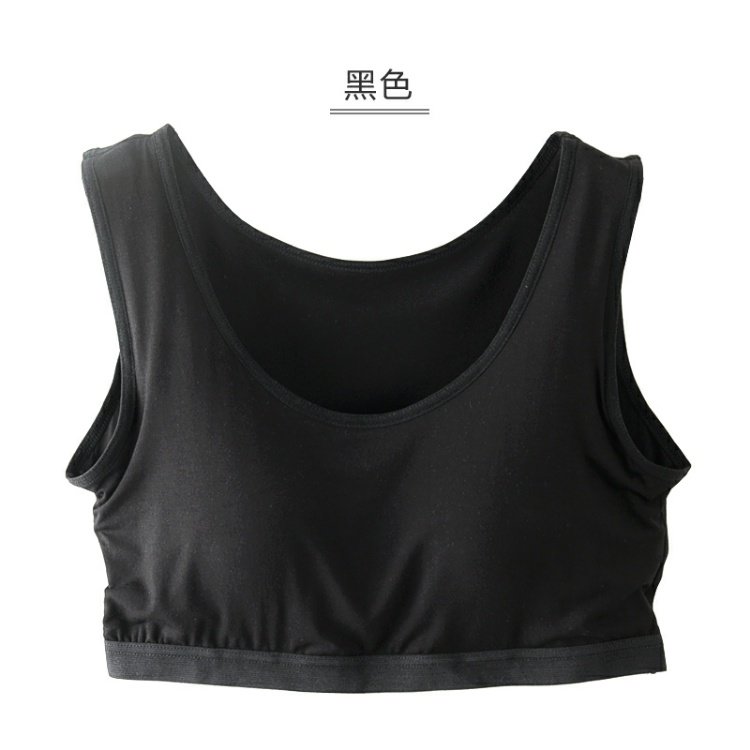 Modal áo ngực một mảnh áo ngực bên trong dây đeo dưới ngắn cổ tròn nửa áo vest mùa hè quần áo mới của phụ nữ áo ống