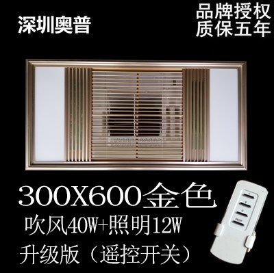 Integrated ceiling 300X600 electric fan lighting Liangba powder room kitchen ceiling type 300X300 electric fan