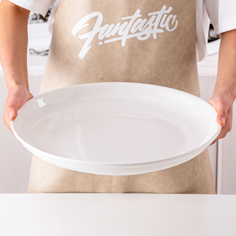 Good looking Italian pasta fish big dish chicken special dishes Home 2021 new net red with a large oversized round deep tray