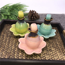 Meijin Station Essential oil pot with base with plate Beauty salon Essential oil dish tray Aromatherapy Thai spa bowl Essential oil bowl