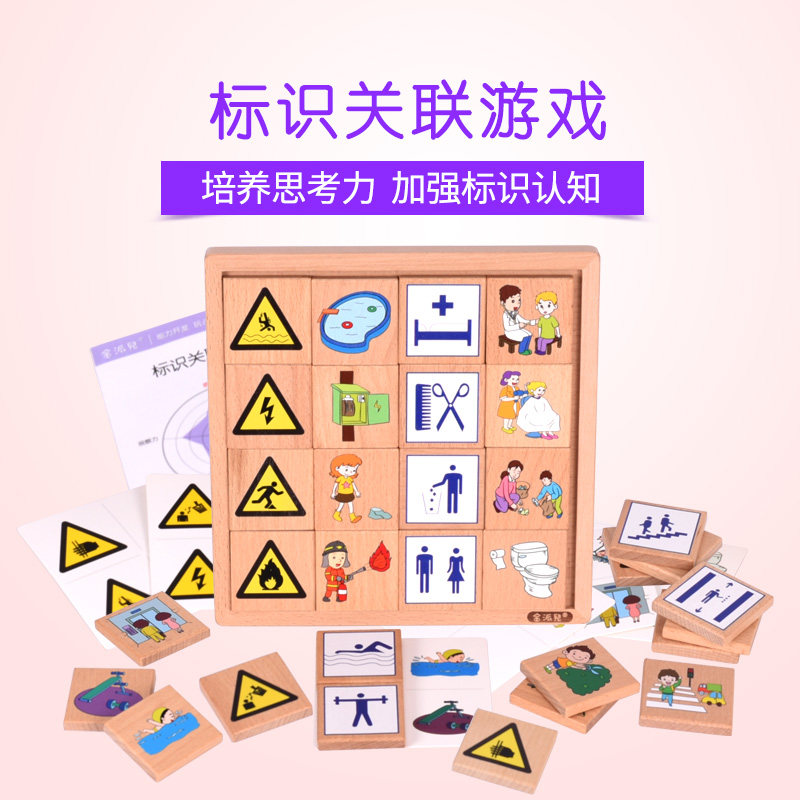 Jinpaier (logo association game) 3-6 years old thinking observation language expression Whole brain teaching aid