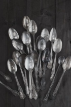 C928 Vintage Antique Vintage Antique Silver Plated Tableware Knife and Fork (2 store props)