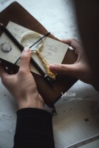 Retro magnifying glass nostalgia Nordic literary ornaments gourmet shooting props (second store props shop)