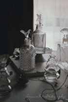 European-style simple creative glass hydroponic plant living room flower arrangement vase still life photography (second store prop shop)