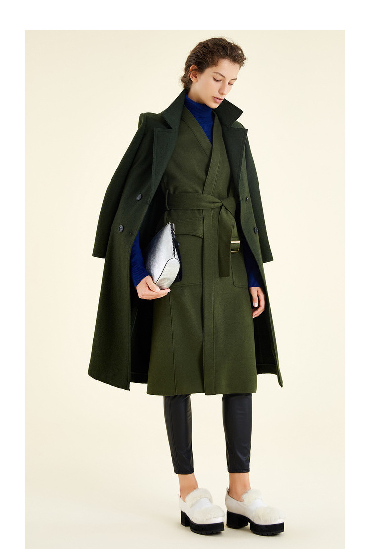 Marsfield Womens 2018 Winter New Eo Wool Suit Suit Jacket áo dạ nữ dáng dài cao cấp
