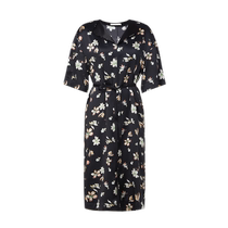 (6A级桑蚕丝)玛丝菲尔2023年夏季新款蝙蝠袖系带收腰真丝连衣裙