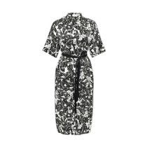 (Same style in the mall) Masfiel’s new summer style fashionable design mulberry silk pattern dress for women