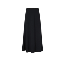 (Simplified Aesthetics) Masfil 2024 new autumn classic black simple and elegant ruffled A-line skirt