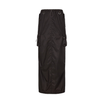(Simplified Aesthetics) Marsfield 2024 New Autumn Brown Brown Mountain Drawstring Waist Workwear Skirt