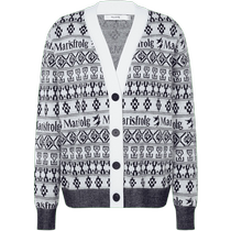 (Art Workshop) Masfiel’s new autumn sheep wool diamond plaid jacquard knitted cardigan