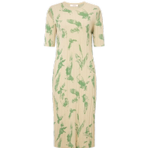 (Art Workshop) Marsfields new autumn fashionable hollow shoulder seagull pattern dress