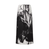 (Artist Inspiration) Marisfrolg 2024 Winter New Printed Wool Warm Skirt