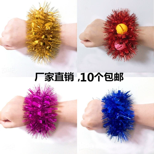 Детские танцующие блестки для ногтей, цветок на запястье, аксессуар для волос, резинка, браслет