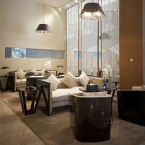 New Chinese sales office to negotiate sponge sofa table and chair combination Restaurant hotel club card seat whole house customization