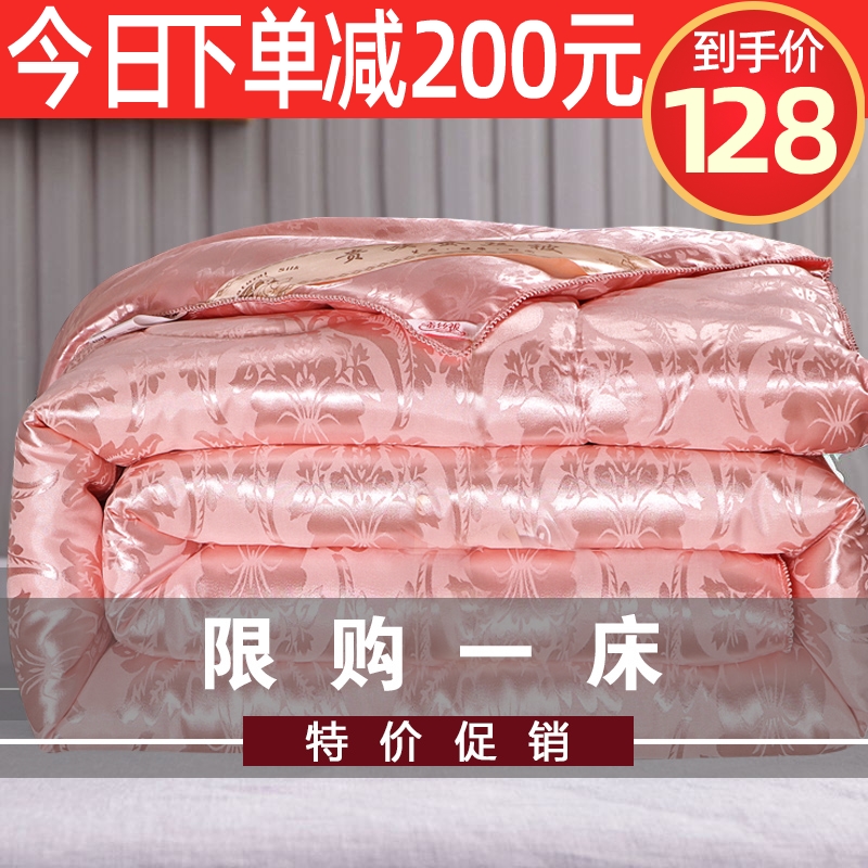 Silk quilt 100% mulberry silk thickened and warm 8 catties winter quilt double 6 catties spring and autumn quilt single quilt core air conditioner quilt