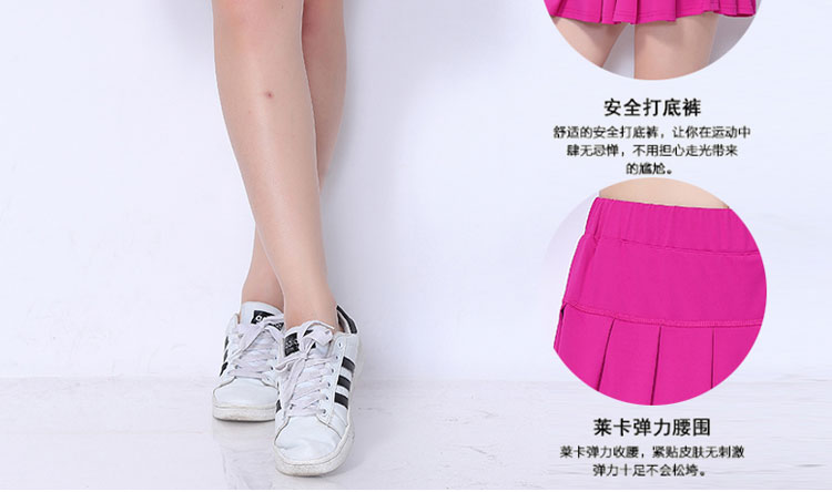 Jinguan thể thao váy ngắn váy quần xếp li nữ mùa xuân và mùa hè lụa Hàn Quốc là váy mỏng váy váy Một từ váy quần áo thể thao nữ