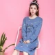 Váy ngủ mùa thu cotton dài tay nữ phiên bản Hàn Quốc của bộ đồ ngủ dài bằng vải cotton dễ thương đồ ngủ xuyên thấu