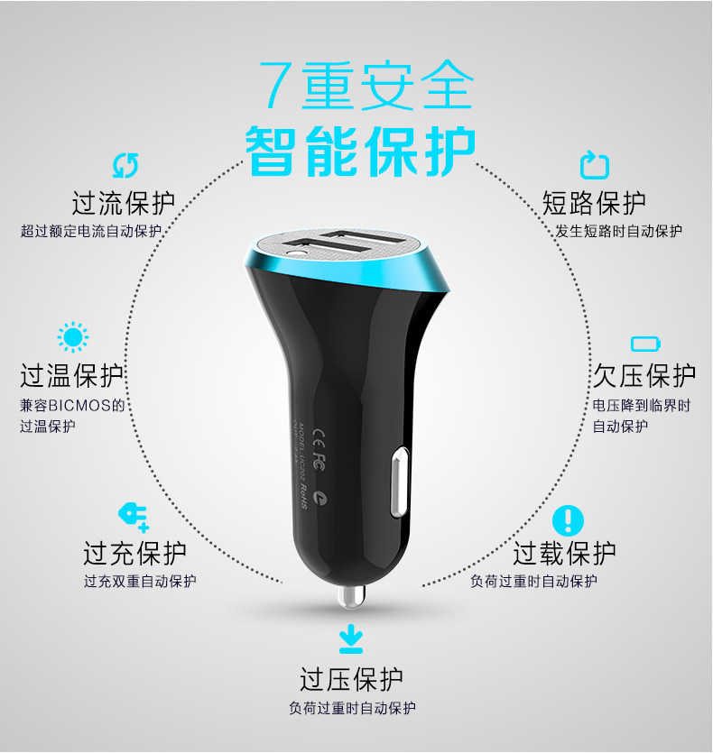 chargeur HOCO 2.4A, 2A - Ref 1301139 Image 12