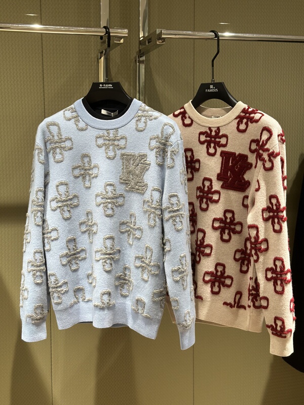 Karl Lagerfeld 25 Autumn and Winter New Full-Print Jacquard Embroidered Wool Sweater